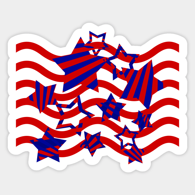 Stars and Stripes Forever Sticker by MelissaJBarrett